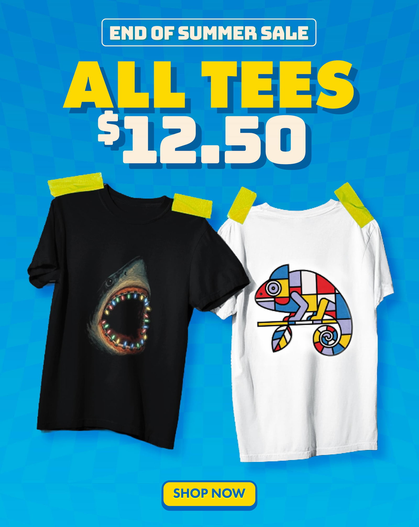 All tees $12.50