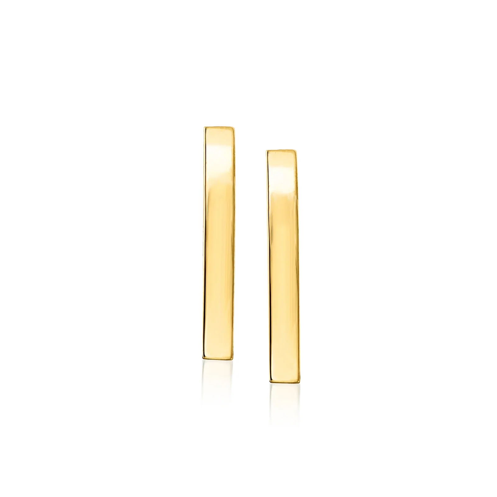 Image of 10kt Yellow Gold Bar Stud Earrings