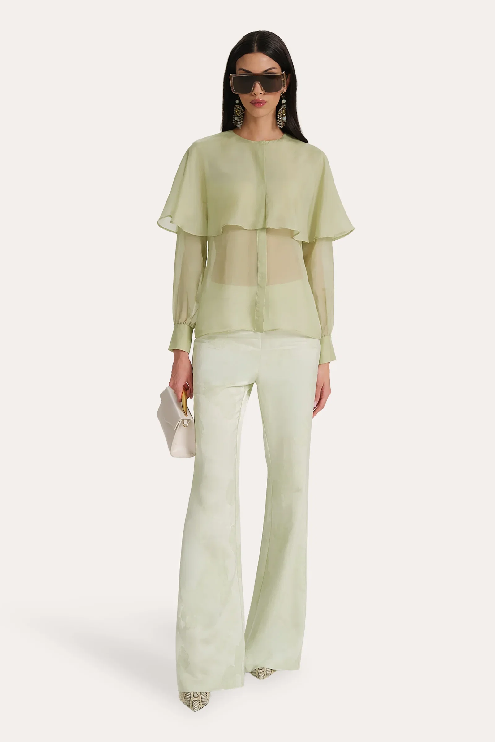 Image of Savannah Satin Jacquard Pants