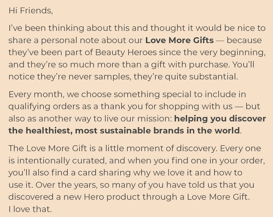 Hi Friends, I’ve been thinking about this and thought it would be nice to share a personal note about our Love More Gifts...