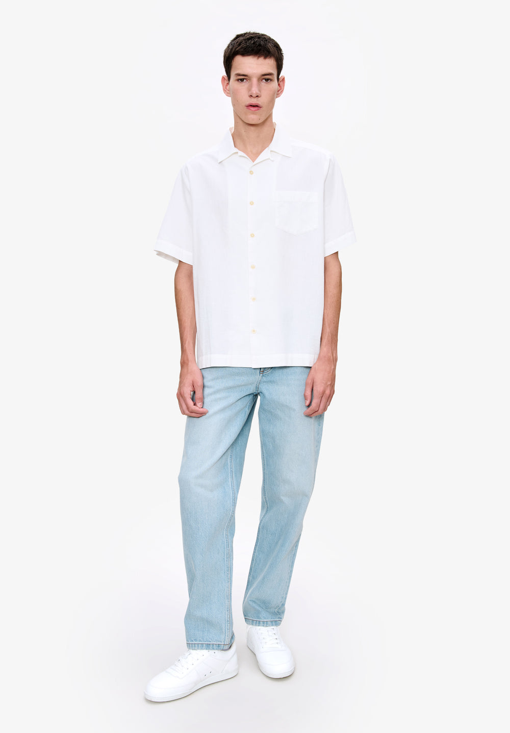 A.P.C. model in summer outfit