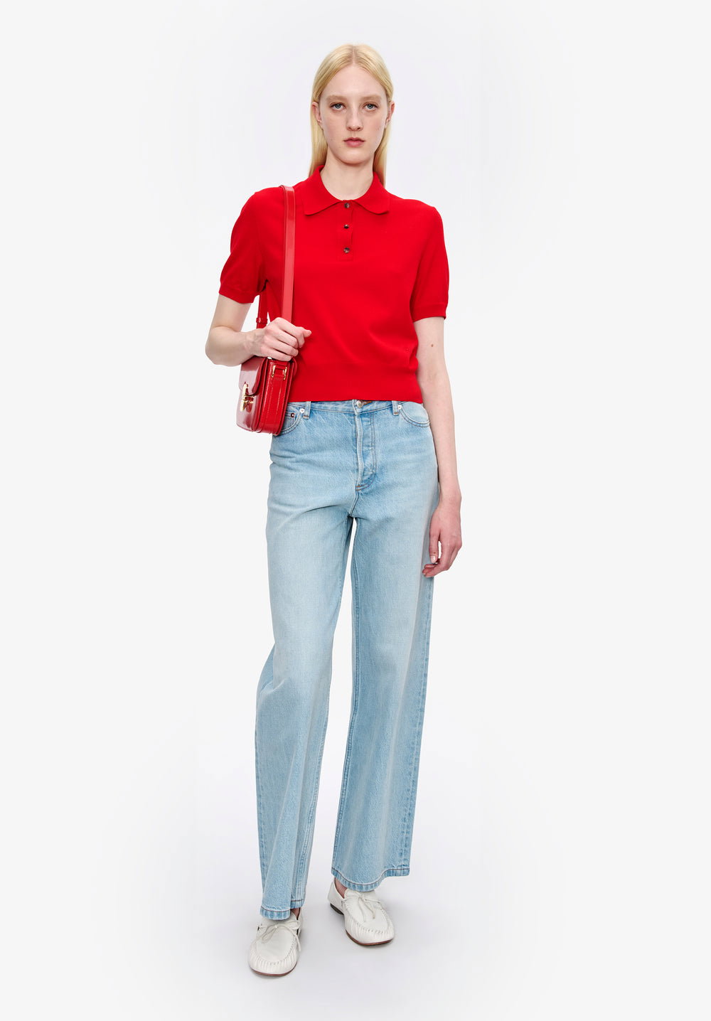A.P.C. model in summer outfit