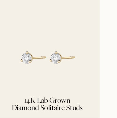 14K Lab Grown Diamond Solitaire Studs