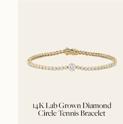 14K Lab Grown Diamond Circle Tennis Bracelet