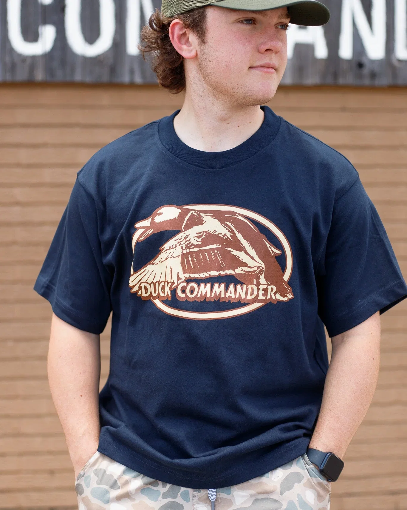 Image of Duck Commander Navy Crest Tee
