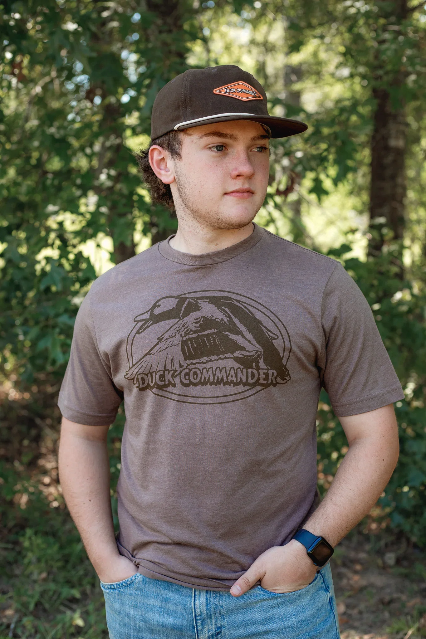 Image of Duck Commander Brown Crest Tee