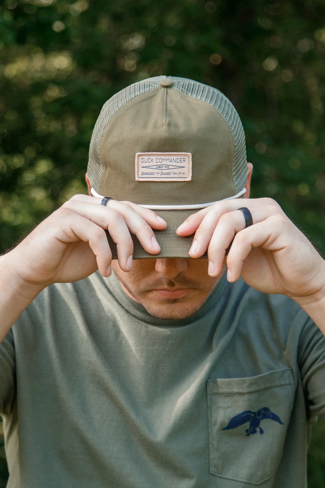 Image of Duck Commander Green Patch Rope Hat