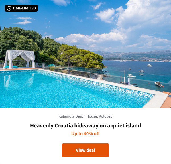 Heavenly Croatia hideaway on a quiet island
