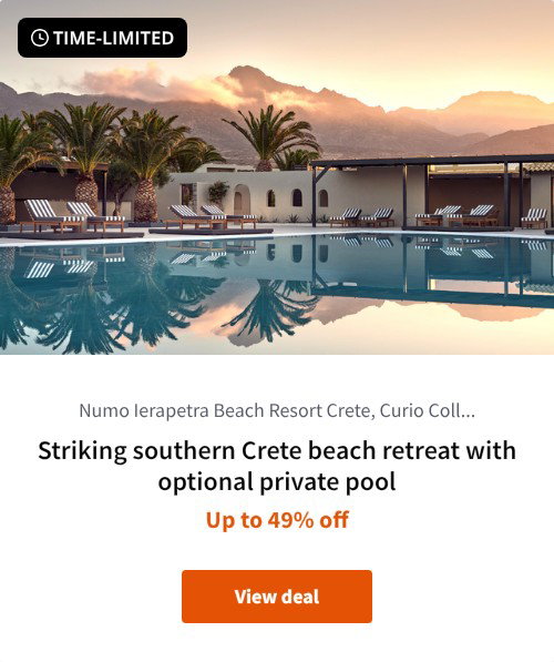 Striking southern Crete beach retreat with optional private pool