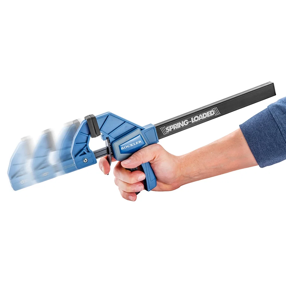 6'' Rockler Medium-Duty Spring-Loaded One-Handed Bar Clamp