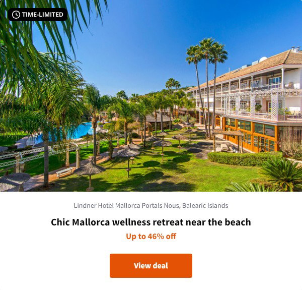 Chic Mallorca wellness retreat near the beach