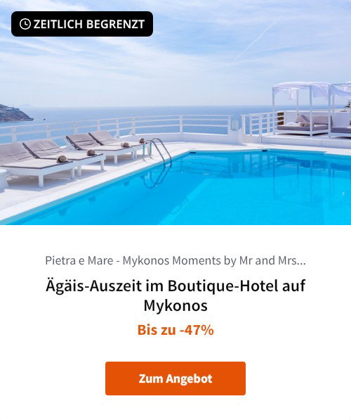 Ägäis-Auszeit im Boutique-Hotel auf Mykonos