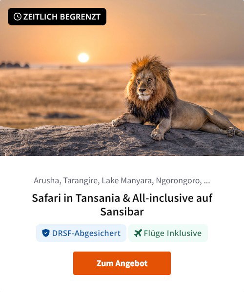 Safari in Tansania &amp; All-inclusive auf Sansibar