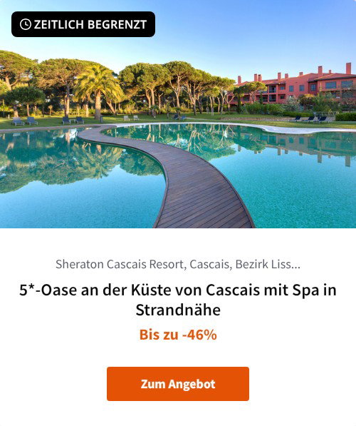 5*-Oase an der Küste von Cascais mit Spa in Strandnähe