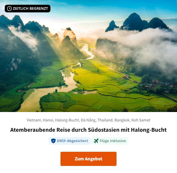 Atemberaubende Reise durch Südostasien mit Halong-Bucht
