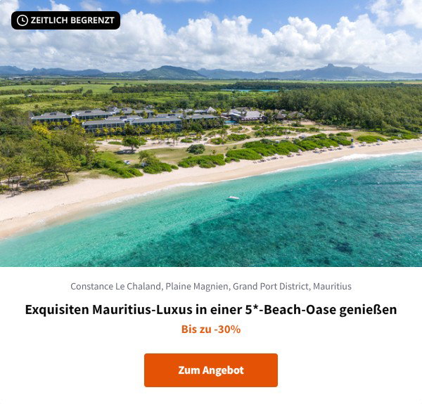 Exquisiten Mauritius-Luxus in einer 5*-Beach-Oase genießen