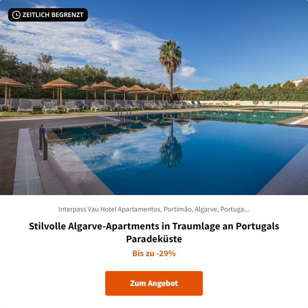 Stilvolle Algarve-Apartments in Traumlage an Portugals Paradeküste