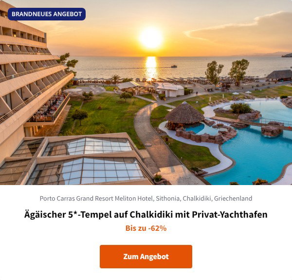 Ägäischer 5*-Tempel auf Chalkidiki mit Privat-Yachthafen