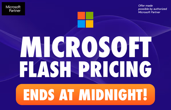Microsoft Flash Pricing Ends At Midnight!