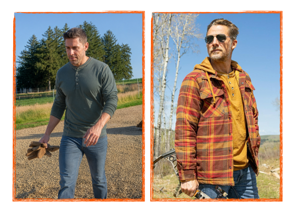 Men's Maverick Slub Henley Long Sleeve Shirt