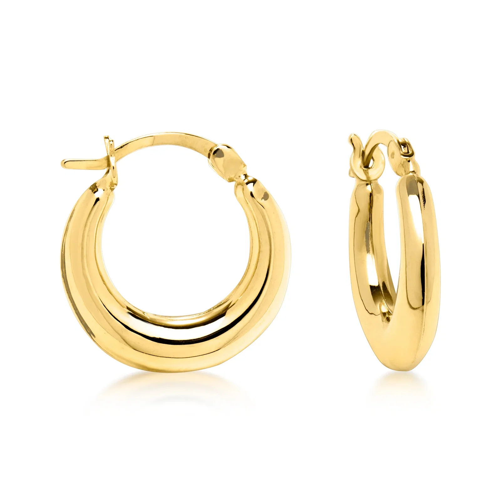 Shop 14kt Yellow Gold Hoop Earrings. 1/2" - Hoop Earrings