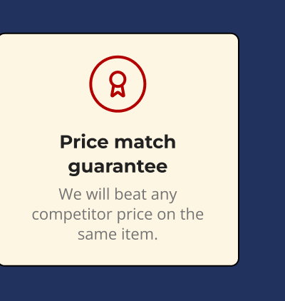 Price match guarantee