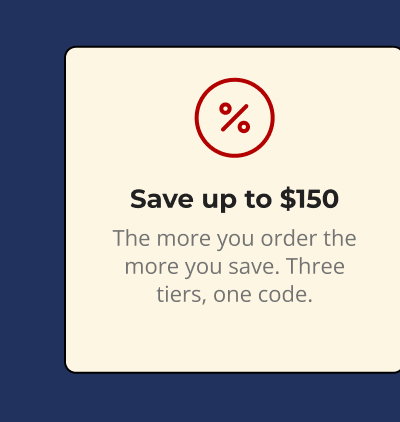 Save up to $150