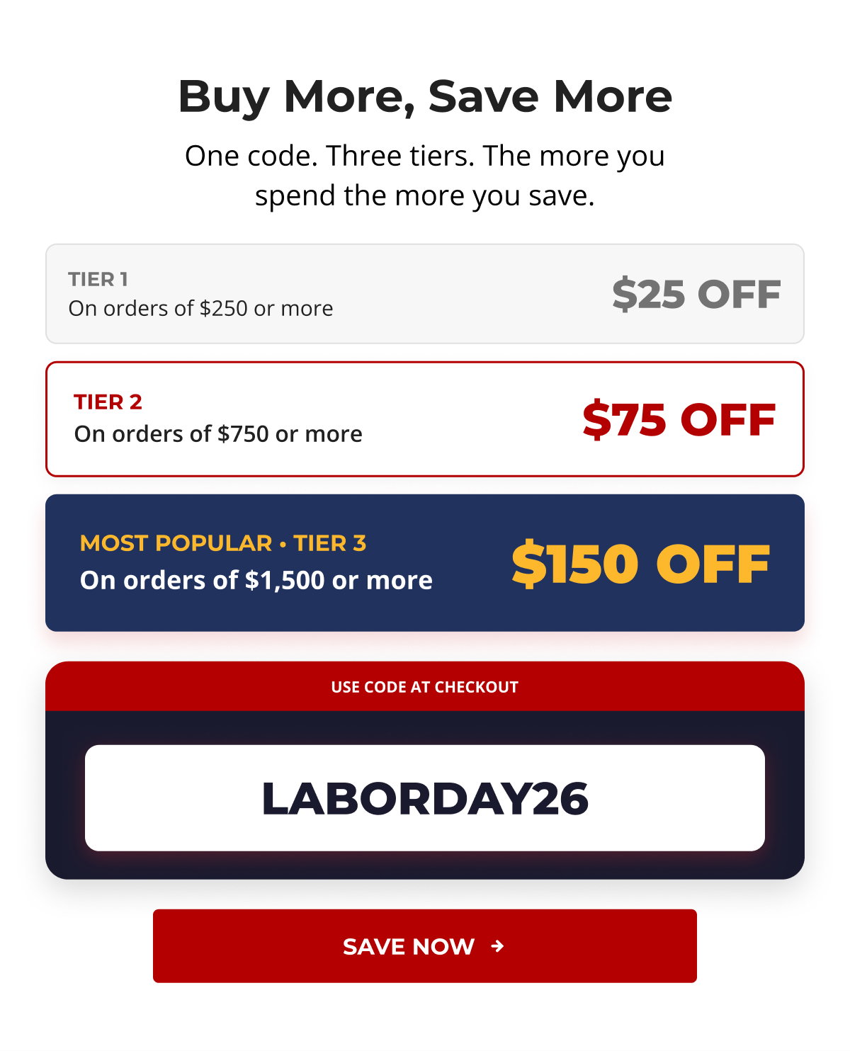  Buy More, Save More