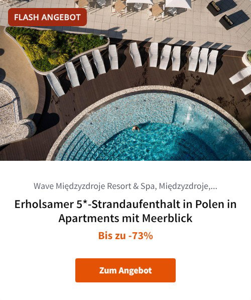 Erholsamer 5*-Strandaufenthalt in Polen in Apartments mit Meerblick