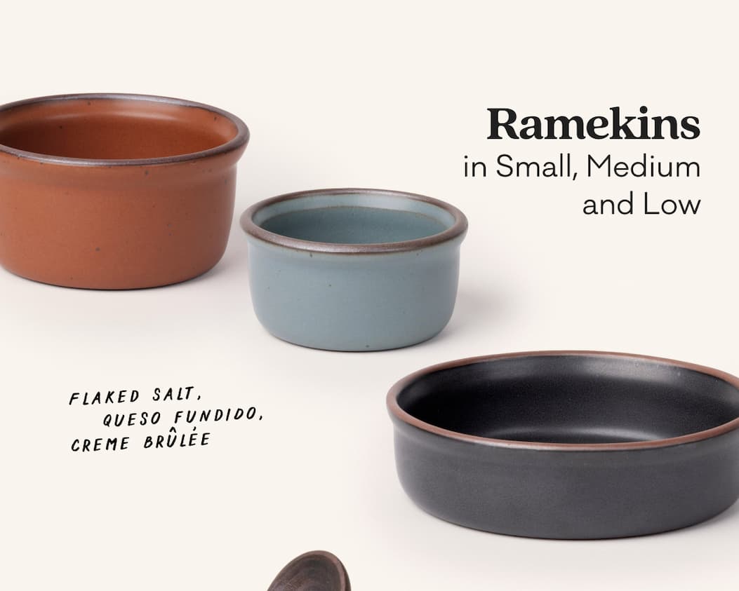 Ramekins in Small, Medium and Low