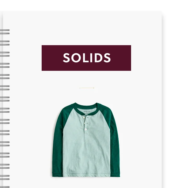 Boys' colorblock henley tee in Mint Ice Dark Green