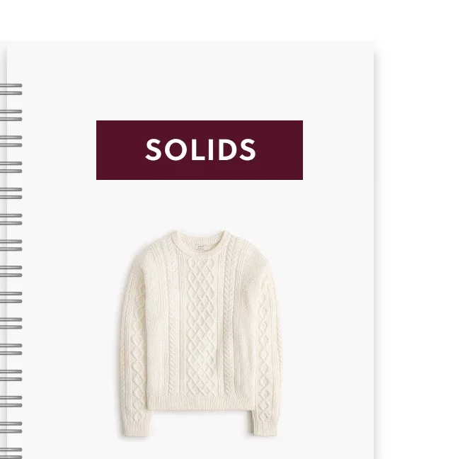 Cable crewneck sweater in Ivory