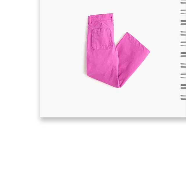 Girls' Lizzie wide-leg pant in Wild Peony