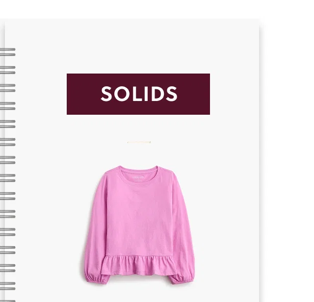 Girls' long-sleeve peplum tee in Petunia Blossom