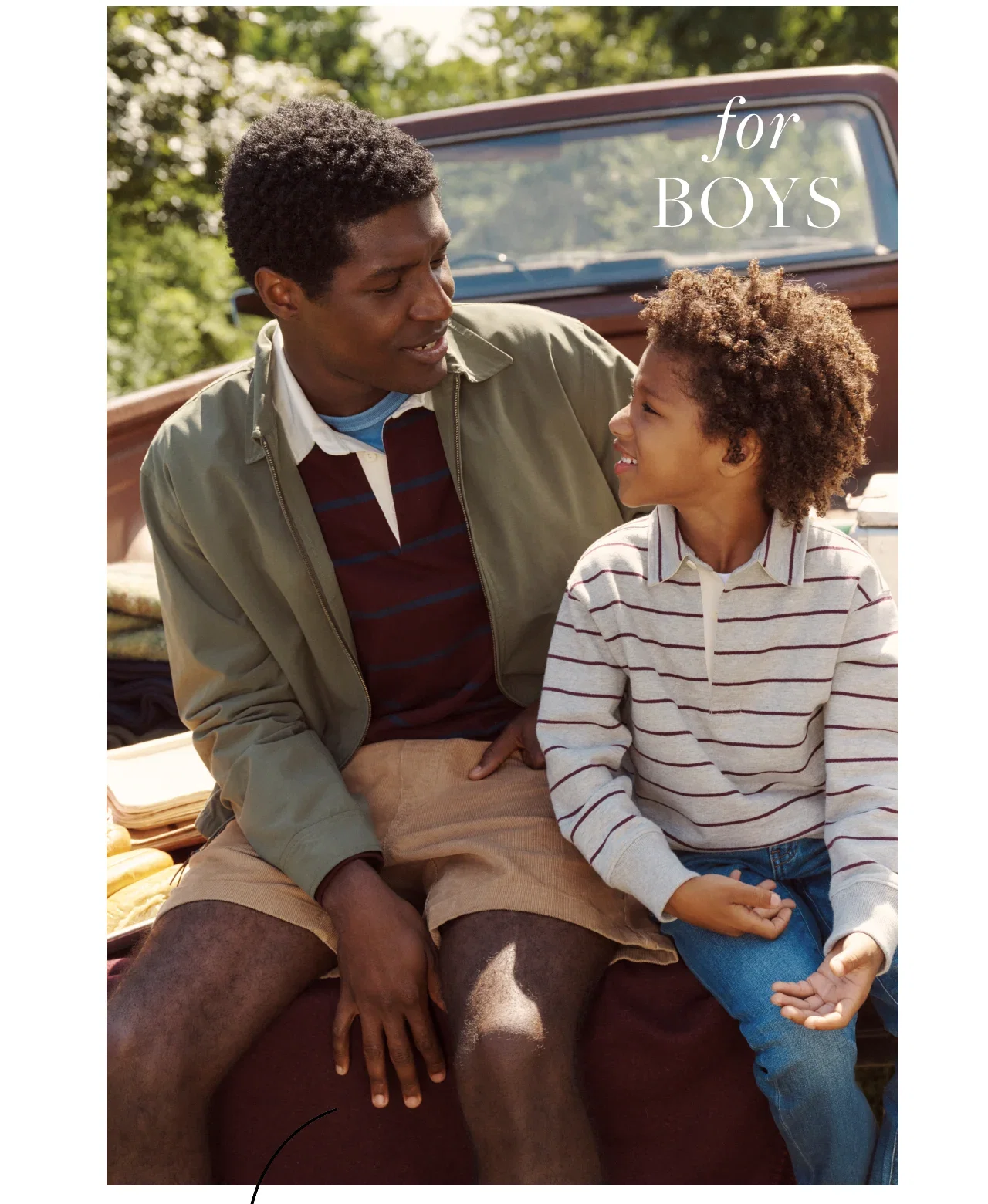 Shop the look for boys - Boys' striped polo sweatshirt in Heather Gray Tuscan Mer