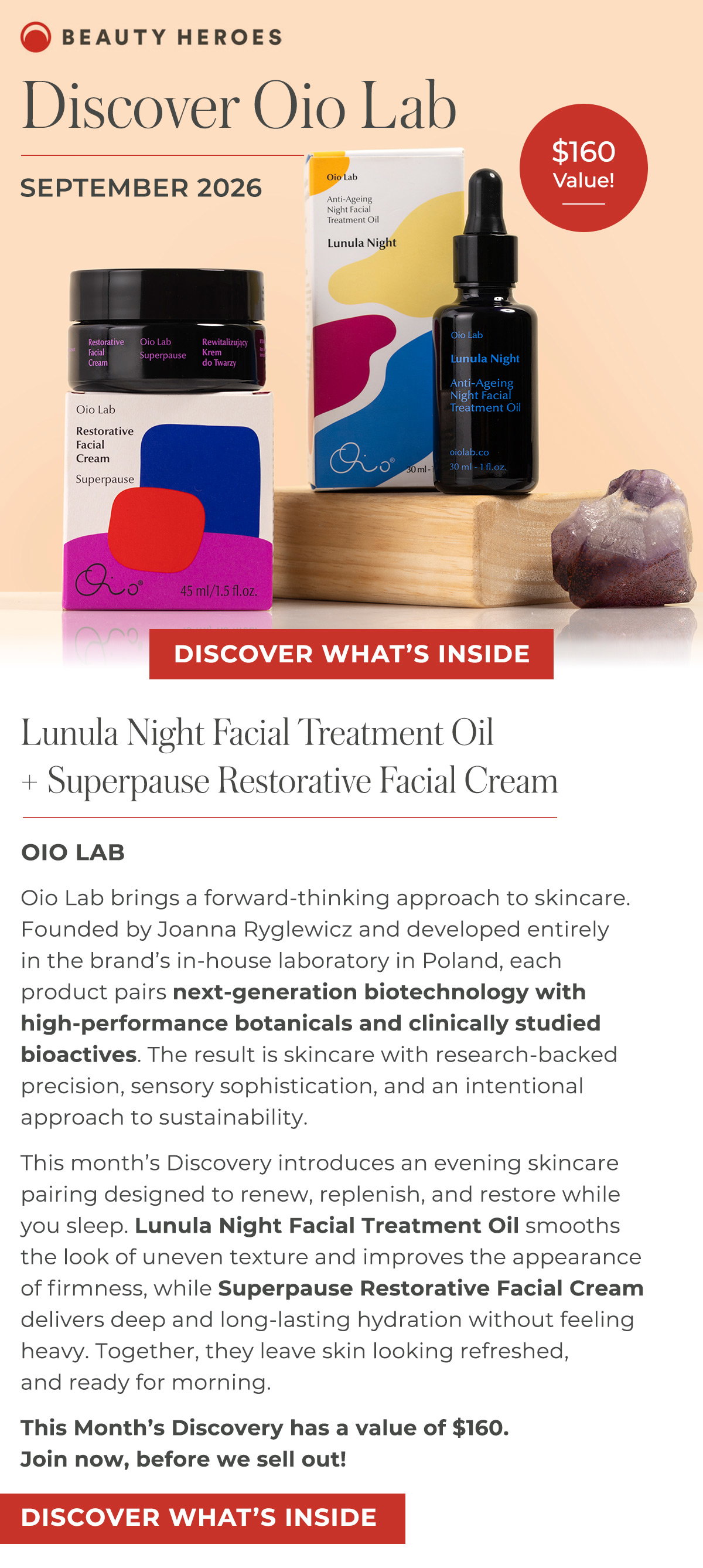 Discover Oio Lab  | September 2026 - $160 Value!