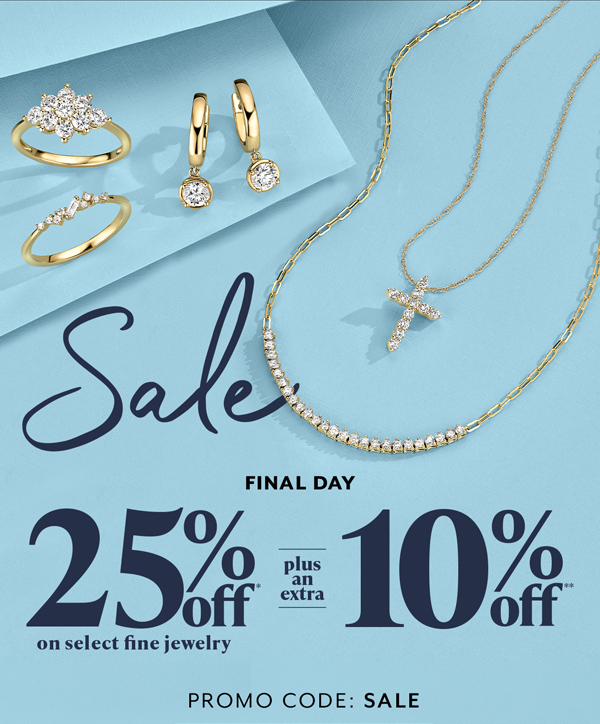  Final Day! Shop Sale - Extra 10% Off