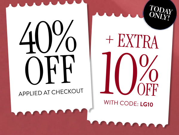 40% Off Applied At Checkout + Extra 10% Off With Code: LG10