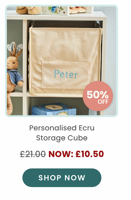 Personalised Ecru Storage Cube