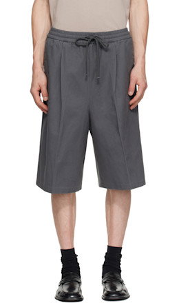 Gray Relaxed Drawstring Shorts