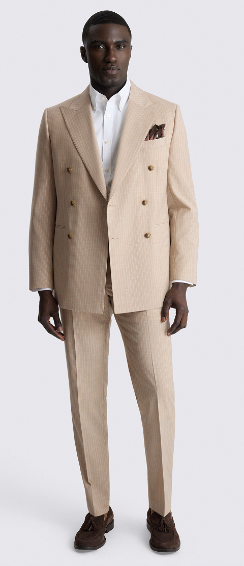 Tailored Performance Neutral Stripe Suit