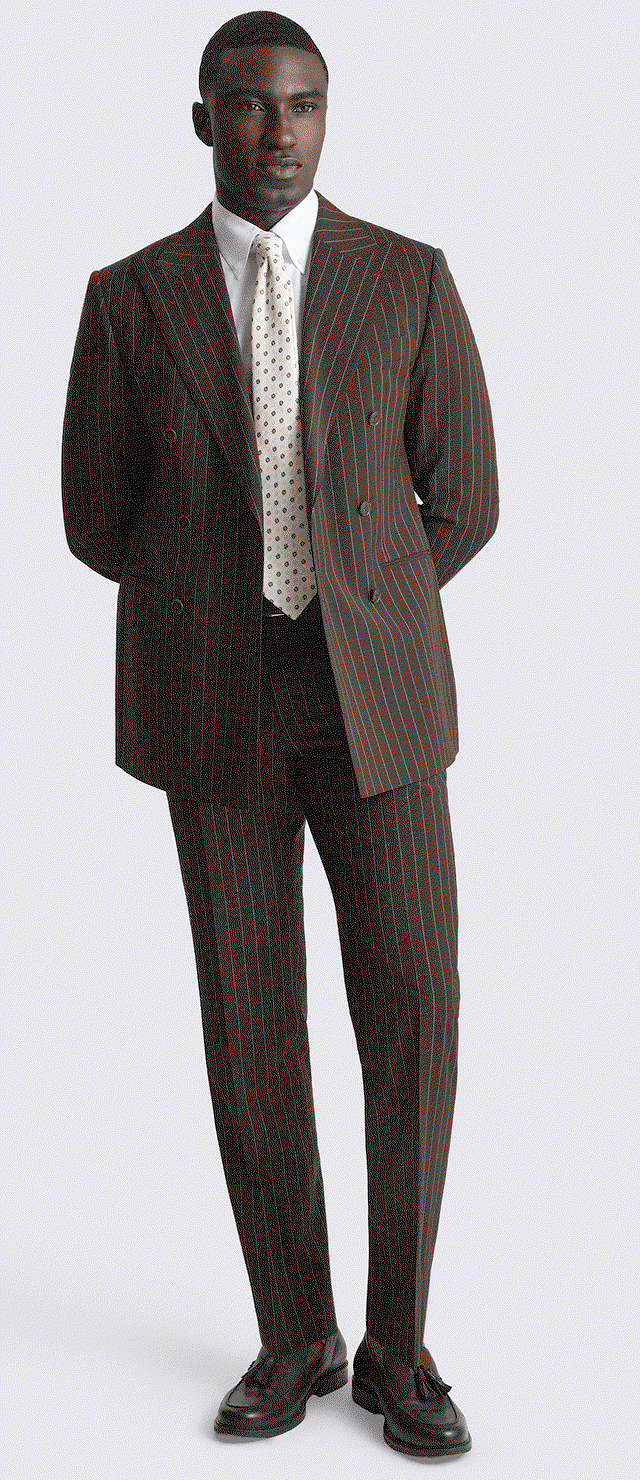 Tailored Performance Brown Stripe Suit