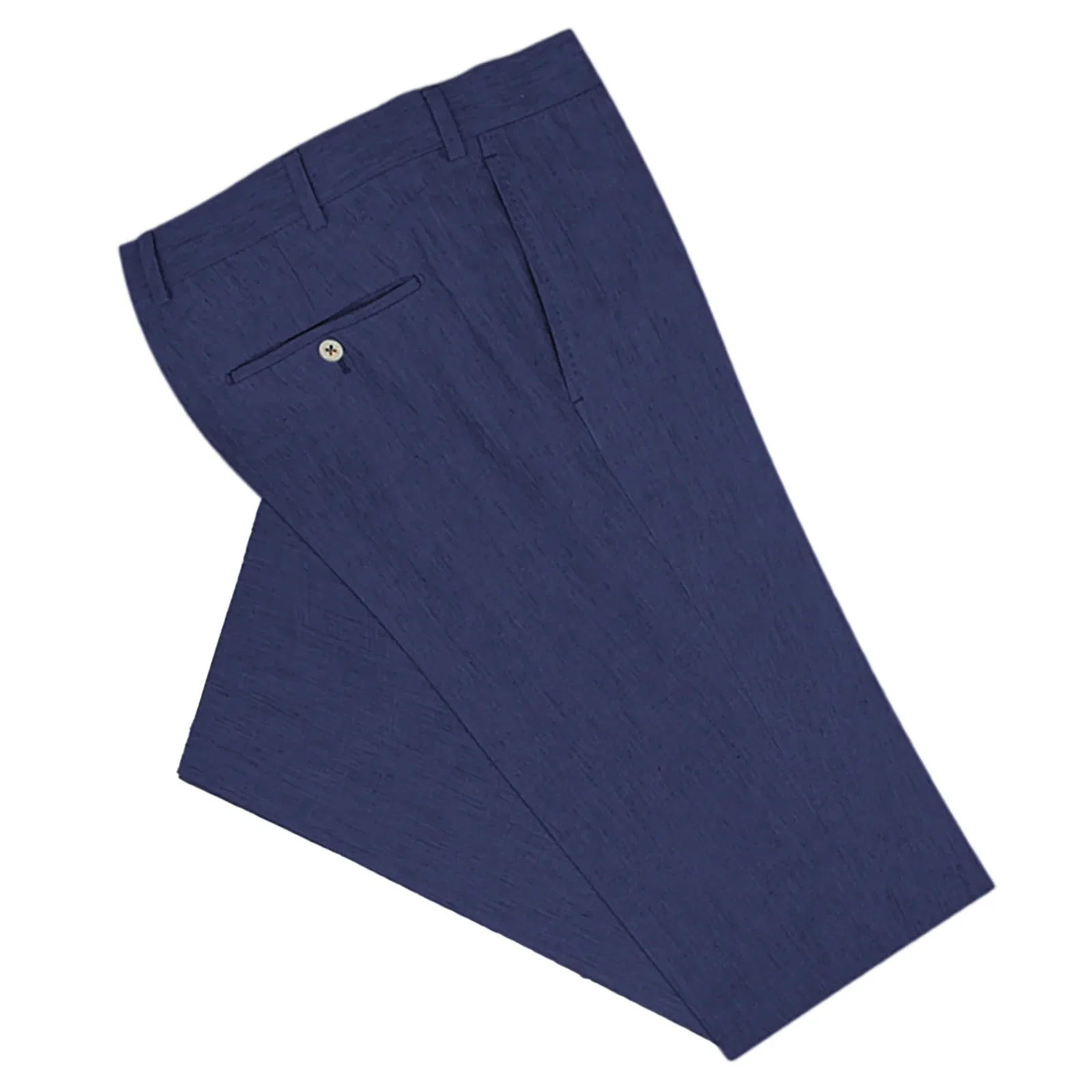 Image of Navy Linen Dress Pants