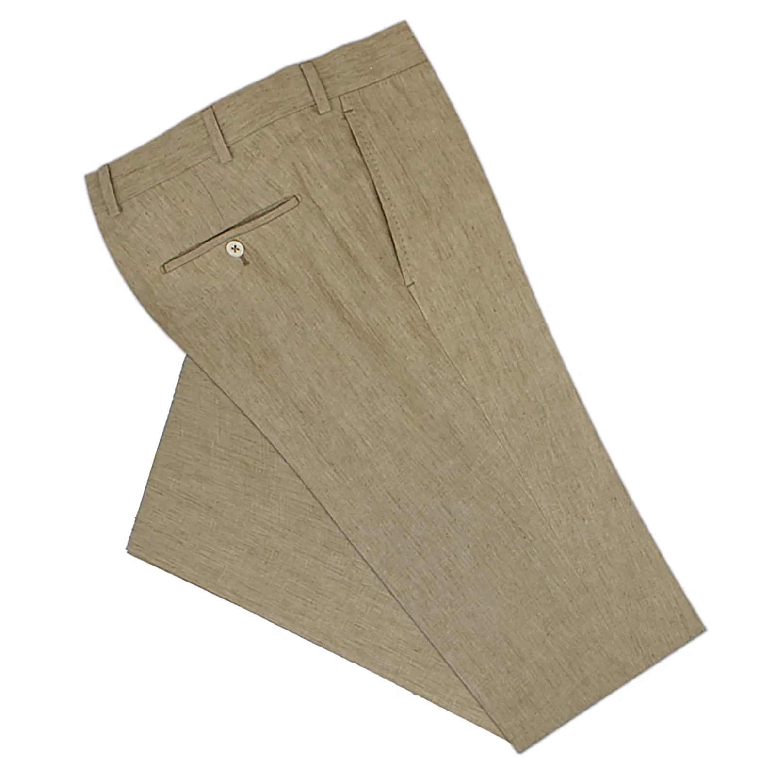 Image of Khaki Linen Dress Pants