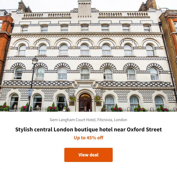 Stylish central London boutique hotel near Oxford Street