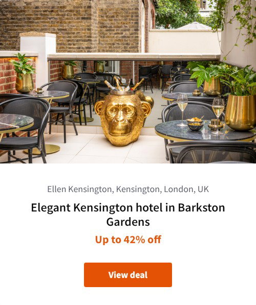 Elegant Kensington hotel in Barkston Gardens