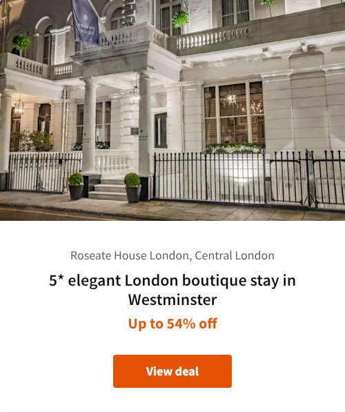 5* elegant London boutique stay in Westminster