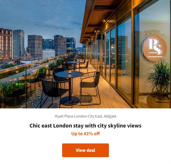 Chic east London stay with city skyline views