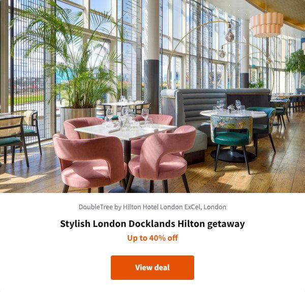 Stylish London Docklands Hilton getaway