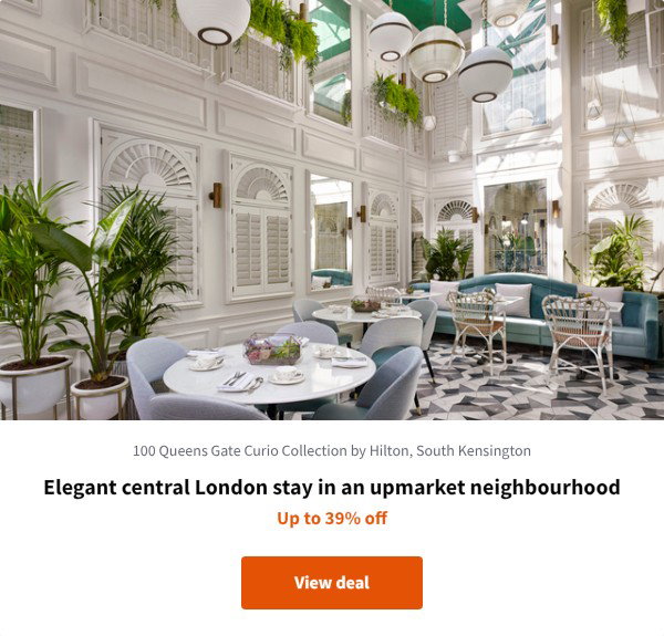 Elegant central London stay in an upmarket neighbourhood